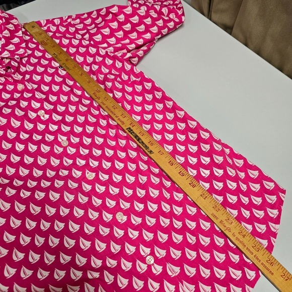 Vineyard Vines Womens‎ Sailboat Print Button Up Shirt Pink Size 2 Nautical - Picture 11 of 12